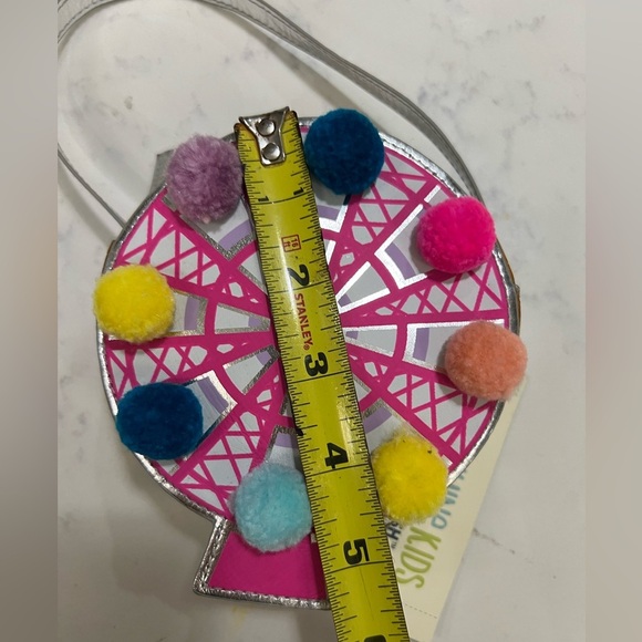 OshKosh B'gosh Ferris Wheel Pom-Pom Bag - Pink and Multicolor MINI BAG - Picture 7 of 7